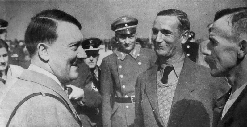 Adolf Hitler greets autobahn corkers in Unterhaching